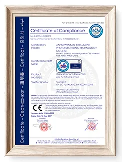 Wenyao Color Sorter Certifications